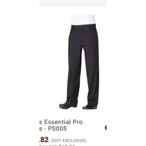Chef Works Essential Pro Black Chef Pants PS005